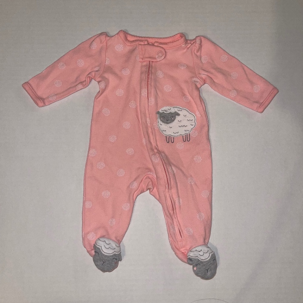 Carter’s - pink sheep footie sleeper